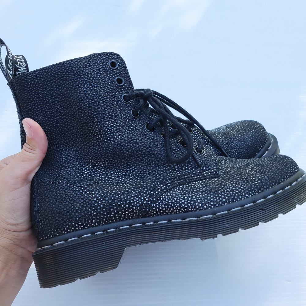 Doc Martens Pascal Black Sparkle Lace-Up Boots - image 8
